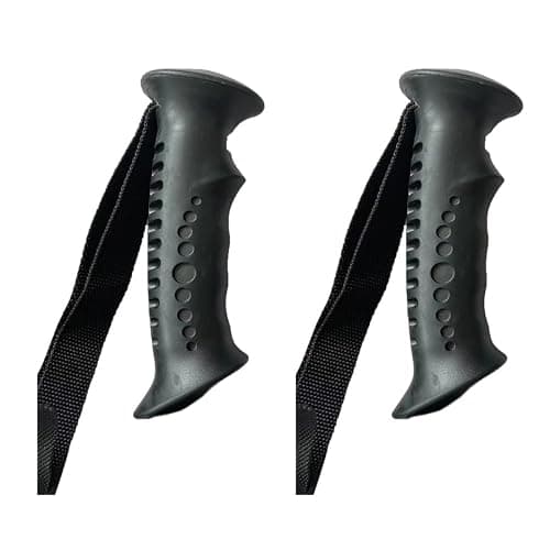 SquEqu 2 Pack Trekking Pole Handle Grip Replacement Rubber Sleeve Adapter with Hand Straps for 20mm Dia. Hiking Poles Walking Stick Cane Monopod Climbing Rod