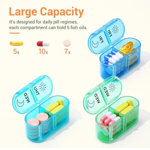 Windtrace Pill Boxes 7 Day 2 Times a Day, Large Weekly Pill Organiser — view 3
