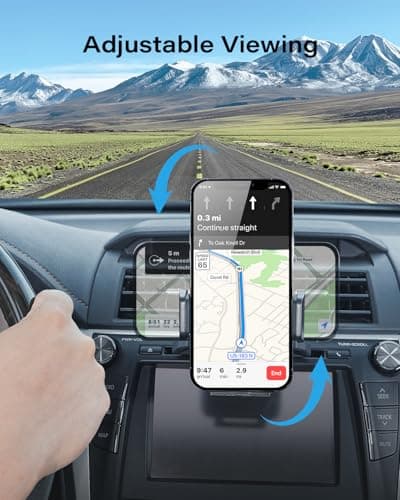 APPS2Car Car Phone Holder，CD Slot Phone Holder,360° Rotation Car Phone Mount,CD Holder Compatible 4.0''-7.0'' Smartphones — view 4
