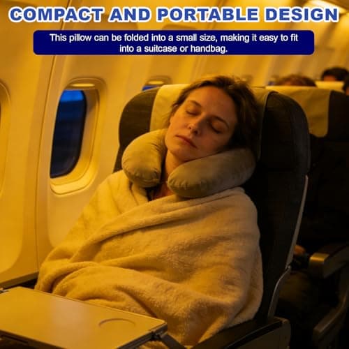 WZHHDM Inflatable Neck Pillow For Travel, 2PCS Inflatable Travel Pillow — view 5