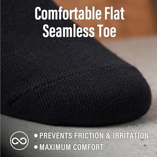 10PK Mens Black Ankle Socks - UK 6-8.5/EU 39-42.5 - Black — view 2