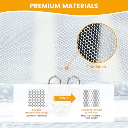 Orzbow Universal Mosquito Net for Cot Bed, White — view 6