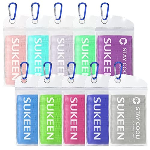 Sukkeen Cooling Towels (10 Pack) - Stay Cool & Ice Towels for Neck - 40"x12"