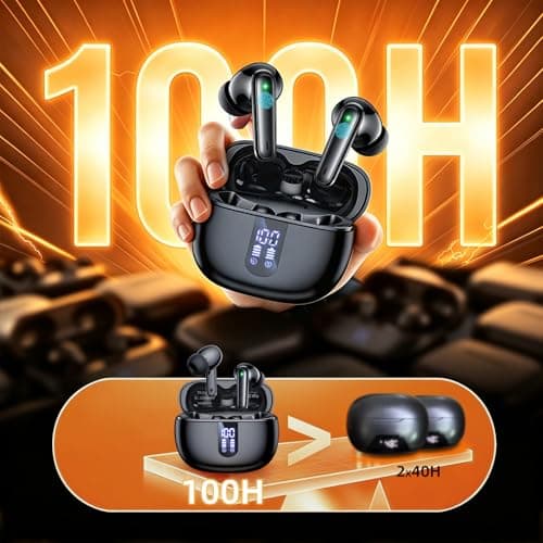 𝟏𝟎𝟎𝐇 Ear Buds, Bluetooth 6.0 Wireless Earbuds, Air Pro 3 4, 14.2mm Drvs — view 4