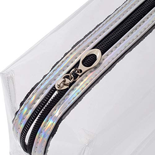 Clear Pencil Case, Large Transparent Plastic Pen Pencil Bag Makeup Pouch Travel Cosmetic Bag,School Supplies for Teenage Boys Girls Women (Clear) — view 3
