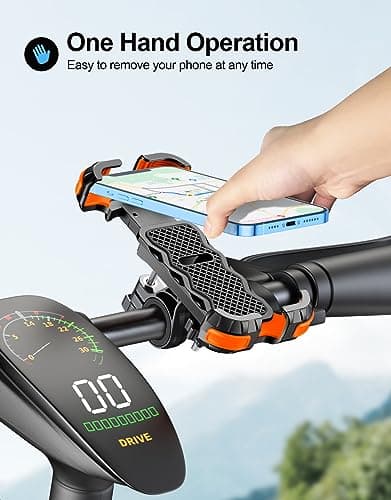 Glangeh Bike Phone Holder, [Secure Lock] 8S Quick Install Anti-fall — view 2