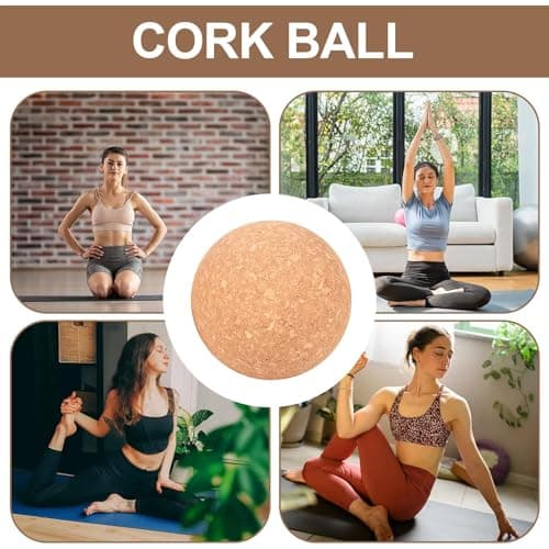 3 x Yoga Massage Ball, 6/8/10 cm Fascia Ball Set, Cork Ball, Muscle Ball for Deep Tissue, Trigger Point Release Lacross Ball, Fascia Balls, Massage Balls for Fascia Training, — view 5