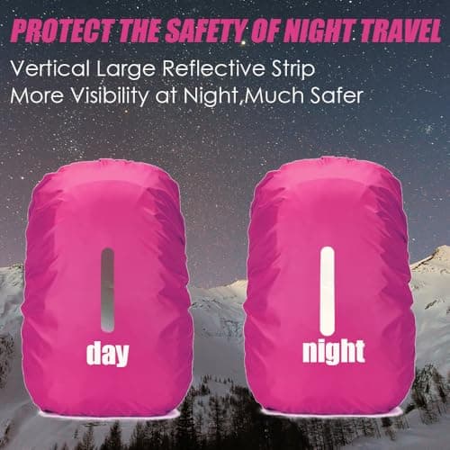 LICQIC Waterproof Rain Cover for Backpack, Reflective Rucksack Rain Cover for Outdoor, Hiking, Camping, Traveling, Cycling — view 4