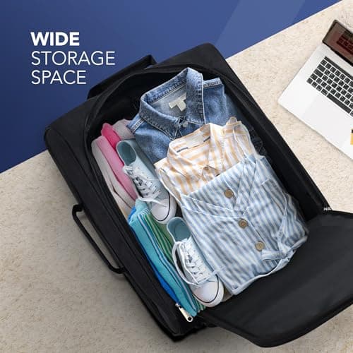 LUGG Cabin Size Lightweight Luggage - Durable 600D Polyester Snowflake Push Up Trolley - Solid Wheels - Easyjet, Ryanair, British Airways - Airway Locker (56x45x25cm) — view 4