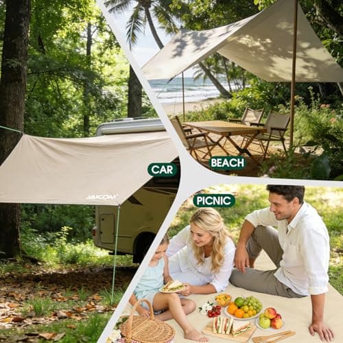 JAICOM Tent Tarp Waterproof - Rain Fly Camping Tarp Light Ripstop Fabric — view 6