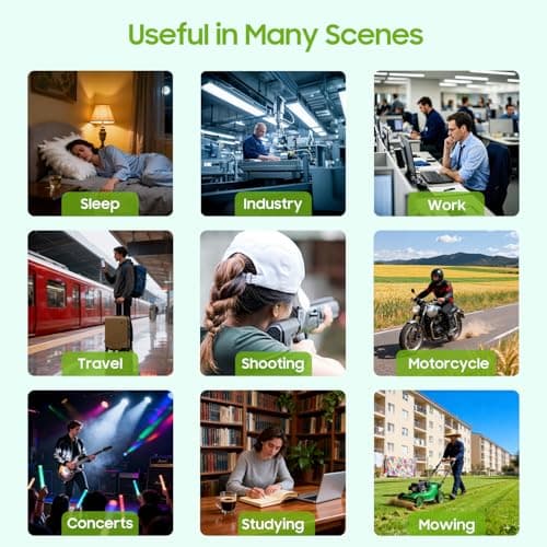 VeoryFly Soft Foam Ear Plugs with Travel Case, Ice Green 500 Pairs — view 4
