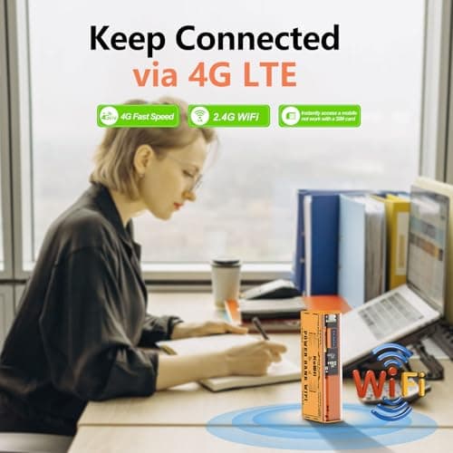 KuWFi Portable Travel WiFi Hotspot Router - 150Mbps Mobile Hotspot With 8000mAh Battery, DC/USB Powered, Unlocked Nano SIM Card for Caravan, House Garden, Business Trip — view 5
