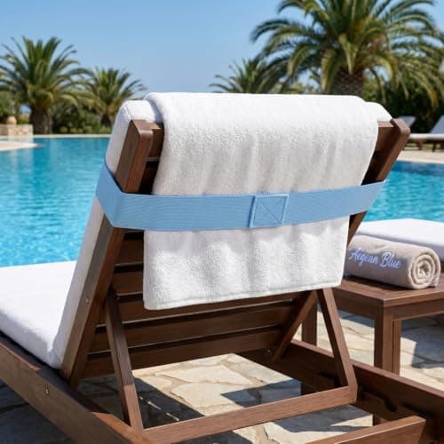Kemay Beach Towel Clips for Sun Loungers, Elastic Towel Bands for Loungers — view 6