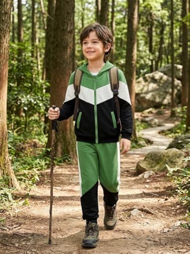 Valcatch Kids Boys Colour Block Tracksuit, 1-Green, 3-4 Years — view 6