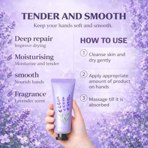 On-the-Go Portable Hygiene & Personal Care Kit, All in one Travel Essentials with Hand Sanitizer, Hand Cream, Paper Soap, Wet Wipes, Disposable masks, perfect as a gift (Lavender hand care set 3pcs) — view 4
