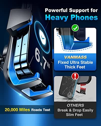 VANMASS Top Car Phone Holder 2026 [85+ lbs Strongest Suction & True Military-Grade] Rotatable Mobile Phone Mount Universal Dashboard Windscreen Vent Desk Automobile for iPhone 17-Pro Max 16 15 Samsung — view 5