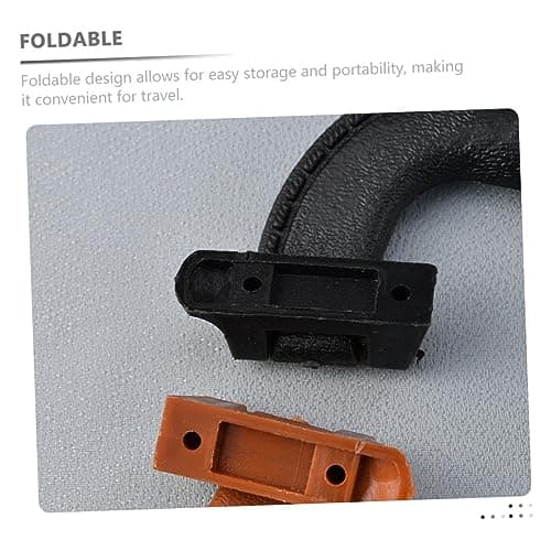 Homoyoyo 6pcs Black Plastic Luggage Handles with Foldable Design and Easy Installation, Suitable for Travel Bags and DIY Suitcase Repairs — view 3