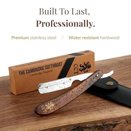 Cut Throat Razor for Men - Single Blade Razor Wet Shave - Black & Gold — view 3