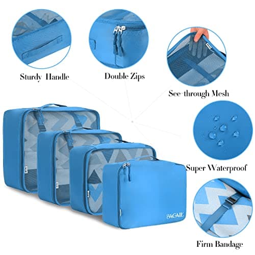 BAGAIL Packing Cubes for Suitcase 8 Set, Lightweight Luggage Packing Organizers Packing Cubes for Travel Accessories — view 4