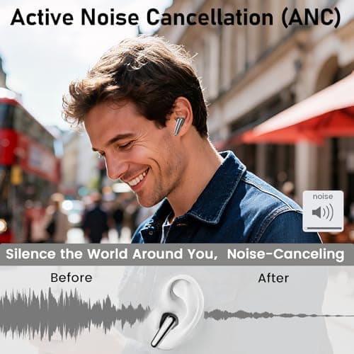 CXPSUE Wireless Earbuds 2 Pack, ANC in-Ear Bluetooth Headphones, Big Bass Durable, Lightweight Design for Noisy Factories, Gym, and Travel, 60 Hour Long Playtime — view 4