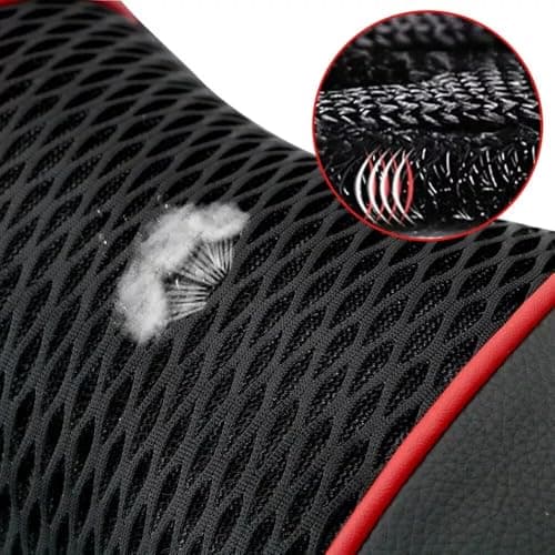 NASHnal Car Seat Neck Headrest Pillow Support Comfortable Cushion Faux Leather Set of 2 — view 6