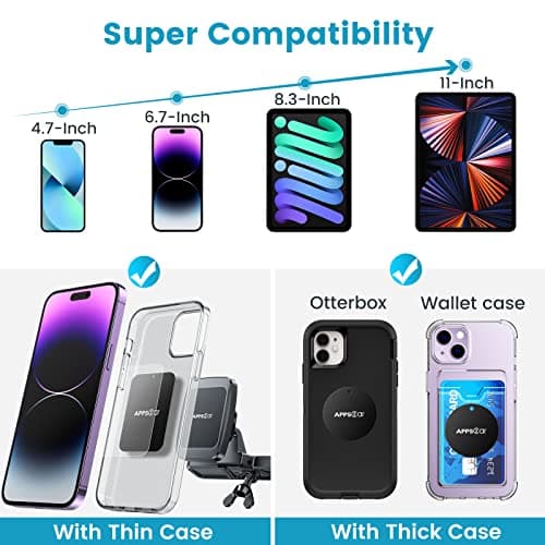 APPS2Car Universal Car Phone Holder - CD Slot Mount, Compatible with iPhone 11/11 Pro/Xs MAX/XR/XS/X, Galaxy S10/S10+/S9 and More — view 4
