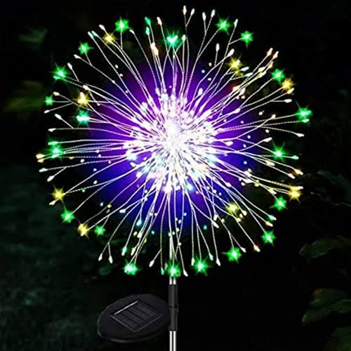 STOREX 90 LEDs Starburst Solar Powered Stake Lights Bright Multicolor LEDs Decor for Outdoor Lawn Valentines Day Pack of 2 — view 5