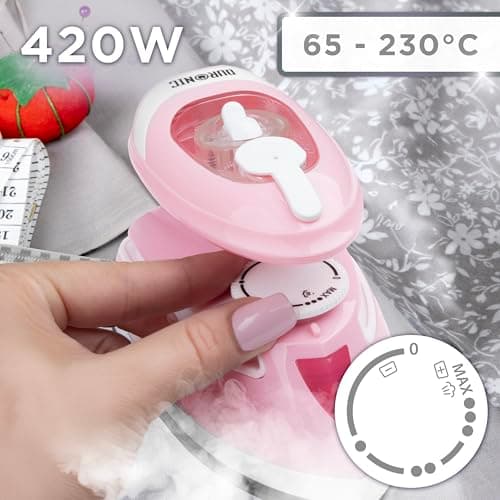 Duronic Travel Iron SI4 PW Portable Steam Irons with Dual Voltage Lightweight Electric Mini Iron with Ceramic Plate 420W Compact Iron for Travelling Sewing & Holidays — view 3