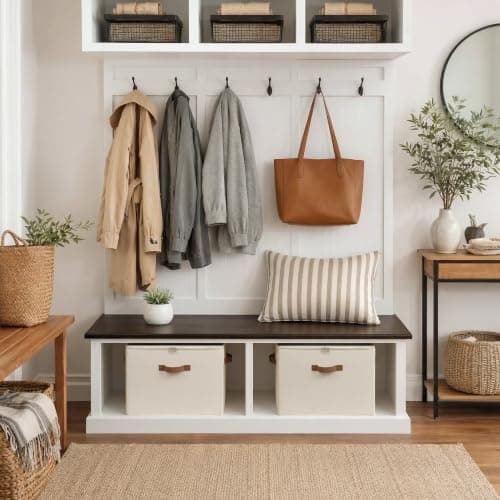 StorageWorks Shoe Organiser for Closet, Fits up to 16 Pairs, Fabric Shoe Organiser Box, Shoe Storage Organiser with Adjustable Dividers and Clear Cover, Wardrobe Shoe Storage Containers, Beige — view 6