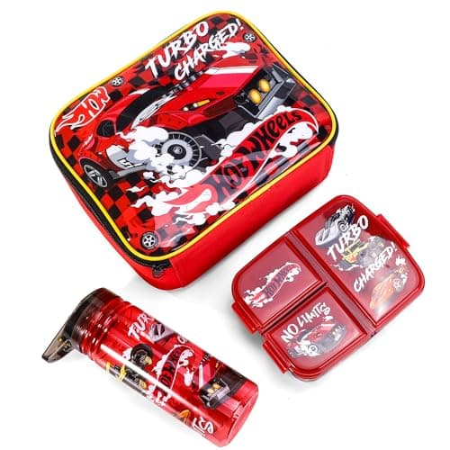 Hot Wheels Kids Lunch Box Set – School & Travel Snack Boxes Set of 3 — view 5