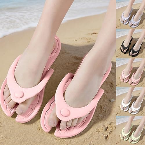 Unisex Travel Foldable Flip Flops Men Summer Portable Indoor Outdoor Shoes Non-Slip Rubber Sole Thong Sandals Beach Pool Sandals Massage Detachable Slider Shoe House Spa Yoga Open Toes Slippers — view 5