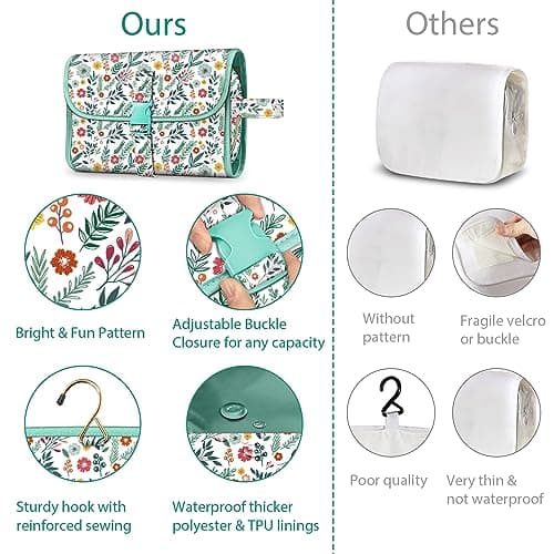 FINPAC Portable Toiletry Travel Wash Bag, Large Hanging Makeup Organiser — view 5