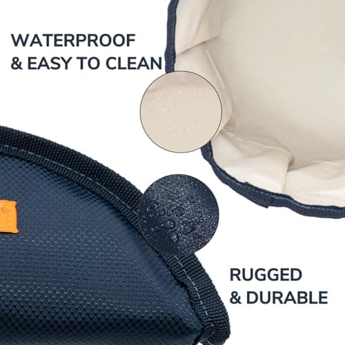 LumoLeaf Collapsible Dog Travel Bowls, Large Lightweight Foldable Bowl, Water and Food Bowls for Pets Dogs Cats with Zipper (Single (White)) — view 4