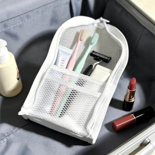 Standing Toiletry Bag | 4 Pack Large Portable Mesh Bag — view 5