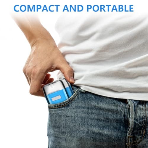 LOPHE Mini Electric Shaver,Electric Razor for Men,2-Speed Magnetic Shaver, 9500RPM USB Rechargeable Pocket Razor for Travel & Daily Use, Sky Blue — view 6