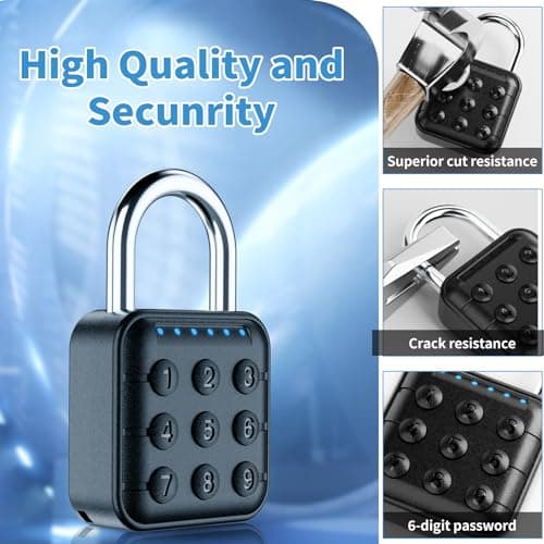 Combination Lock, Combination Lock for Locker, Locker Lock & Gym Locker Lock - High Security, Easy to Use for Gym, School, Travel, Outdoor - 2PCS（Black & Grey） — view 3