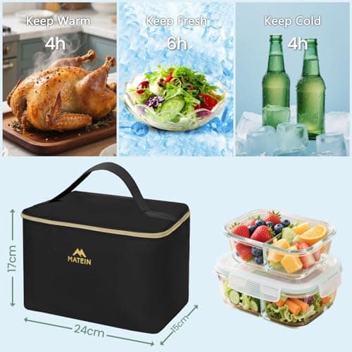 MATEIN 15.6 inch Rolling Teacher Bag with Insulated Lunch Bag, Black — view 6