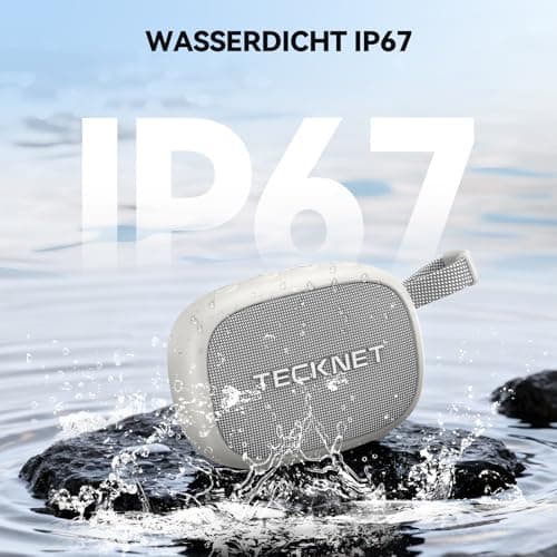 TECKNET Portable Bluetooth Speaker, TWS Surround Sound & Powerful Bass, IP67 Waterproof Dustproof Wireless Speaker, 30H Playtime, Bluetooth 5.4, Mini Travel Speaker for Outdoor, Party — view 5