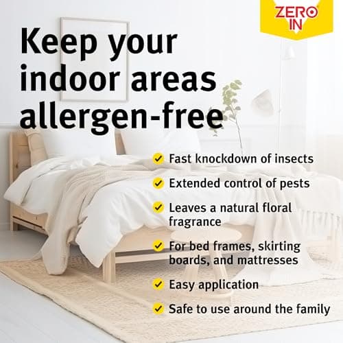Zero In Bed Bug & Dust Mite Killer – Bed Bug Spray for Mattress, Bed Frames & Furnishings - Fast-Acting Aerosol Surface Treatment for Immediate Results - Prevents Allergies - 300ml — view 6