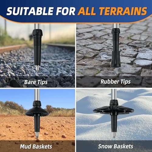 Adjustable Kids Hiking Poles for Trekking, Lightweight Walking Stick — view 5