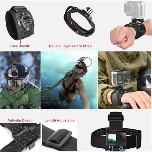 ShipeeKin Accessories Kit for Gopro 13 12 11 10 9 Waterproof Hosing Case — view 3