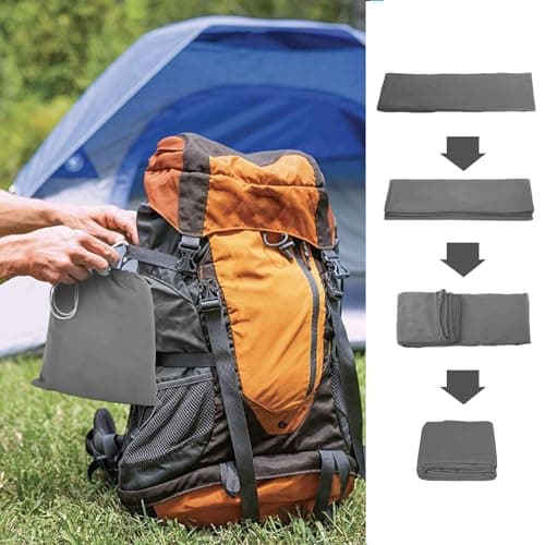 Plliocse Sleeping Bag Liner Travel Sheet Sleeping Bag, Double Size 180 x 210 cm Sleeping Bags Liners with Pillow Pockets for Adults, Travel, Hotels, Business Trip, Camping (Grey, 180cm x 210 cm) — view 5