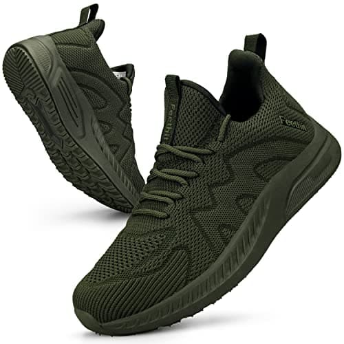 Feethit Women Trainers Casual Sneaker Shoes Gym Sport Tennis Army Green 6