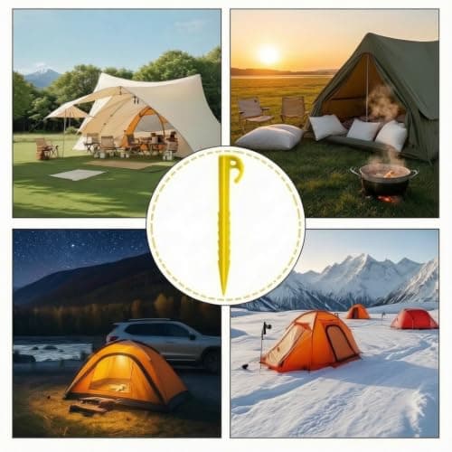 Plastic Tent Pegs 24Pcs, Heavy Duty Camping Pegs for Awning — view 5