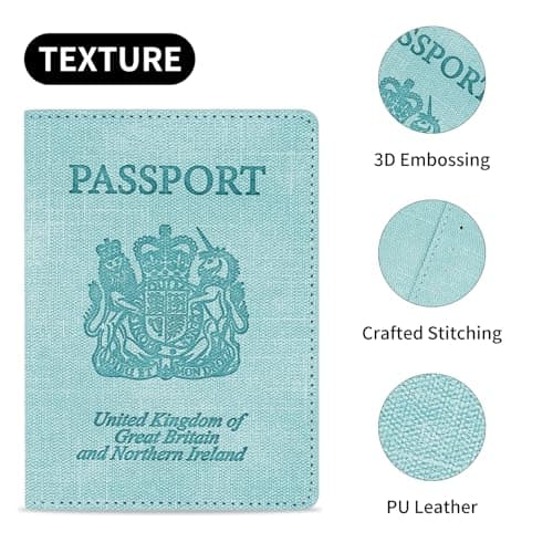 Cinocratic RFID Blocking Passport Holder Cover & Travel Wallet - PU Leather Organiser for Credit Cards, Boarding Pass and ID Cards | Travel Accessories for Men&Women (Green) — view 4