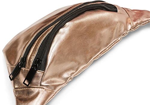 styleBREAKER Womens Metallic Belt Bag 21x16 cm,Rose Gold — view 6