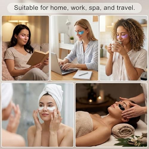 10PCS Under Eye Patches Silicone, Reusable Eye Patches Silicone Patch Under Eyes Mask Reusable Overnight with Metal Eyes Cream Applicator, Tin Case for Dark Circles and Puffiness Effect to Fine Lines — view 5