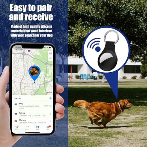 DLENP 6 Pack AirTag Holder Pendant Case Compatible with Apple Airtag Keychain, IPX8 Waterproof Silicone Case, Scratch-Resistant, Air Tags Holder, GPS Tracker cover for Dogs, Bags, Luggage — view 5