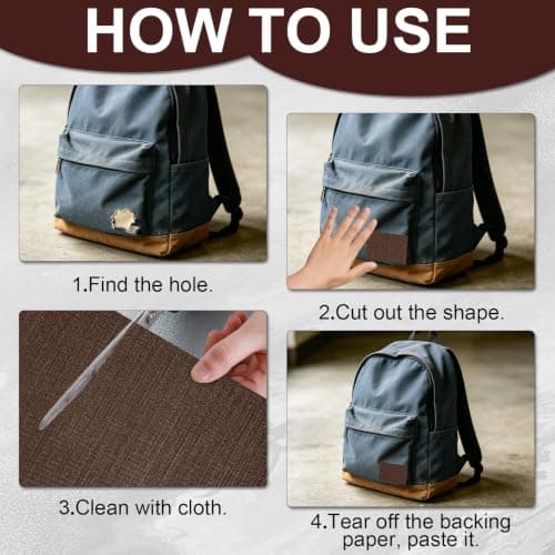 Canvas Repair Patches 4 x 79 inch Waterproof Fabric Tape (Brown — view 4