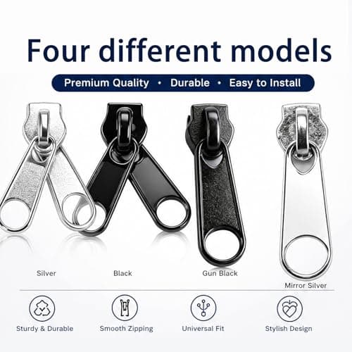 85pcs Zip Repair Kit Zipper Repair Kit with Pliers Zipper Pull Replacement Zipper Pulls Universal Zip Puller Repair Kit UK for Clothes Bags Tents Luggage — view 2